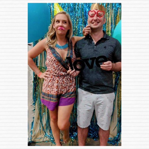 Surplice Boho Floral Criss Cross Back Romper - Picture 2 of 16